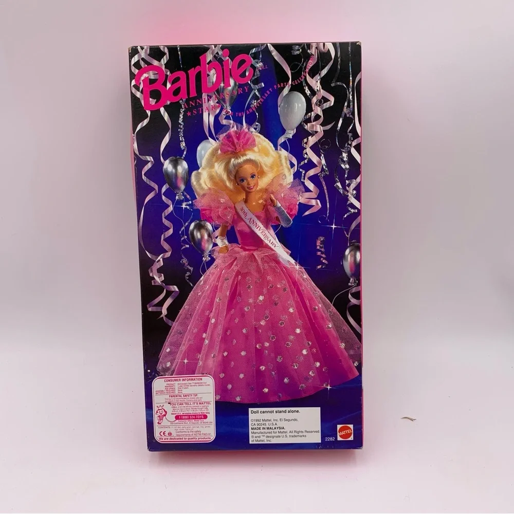 Vintage Barbie Doll 30th Anniversary Star 1992‎ Mattel #2282 Pink Princess NIB
